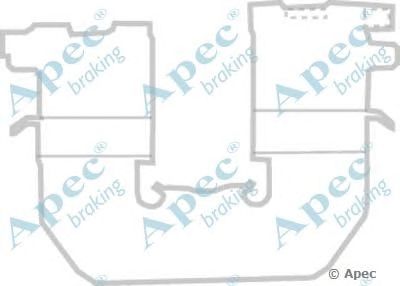 APEC BRAKING kit1173 -  Комплектующие, тормозные колодки